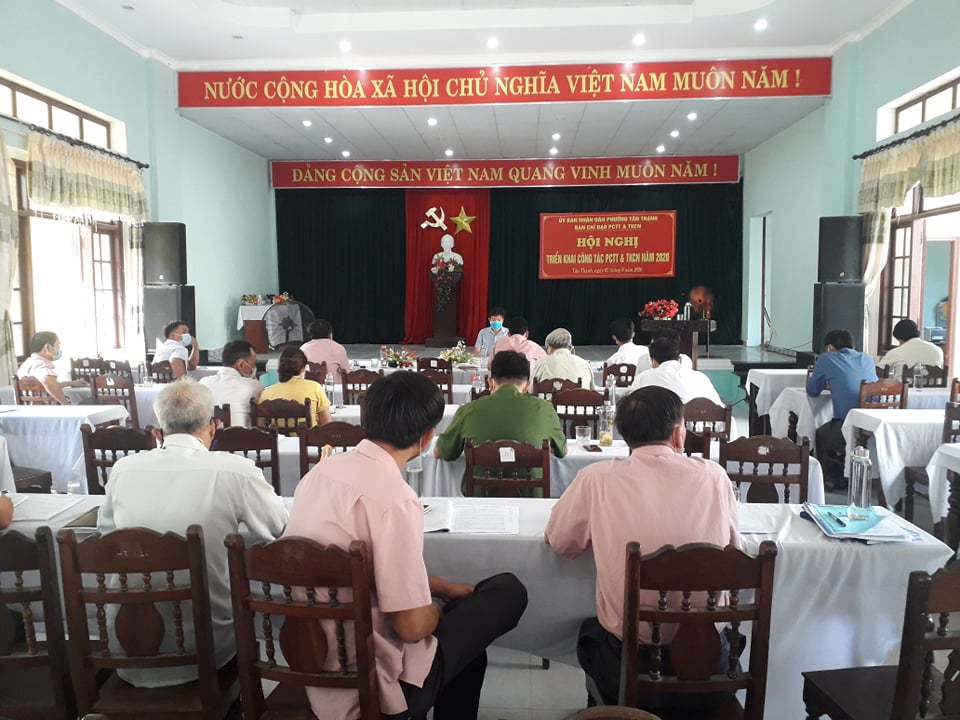 Phường Tân Thạnh tổ chức hội nghị triển khai công tác PCLB - TKCN năm 2020